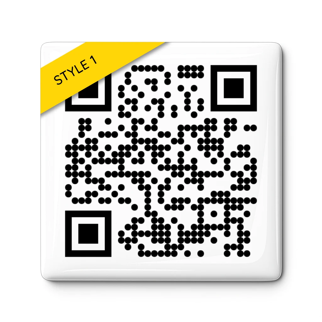 3D Gel Aufkleber mit QR Code für Grabsteine