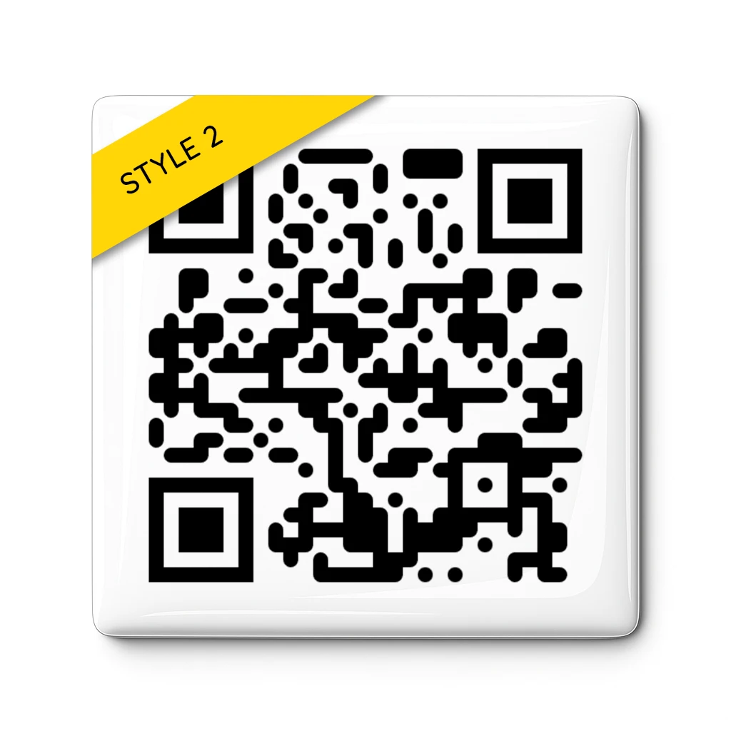3D Gel Aufkleber mit QR Code für Grabsteine